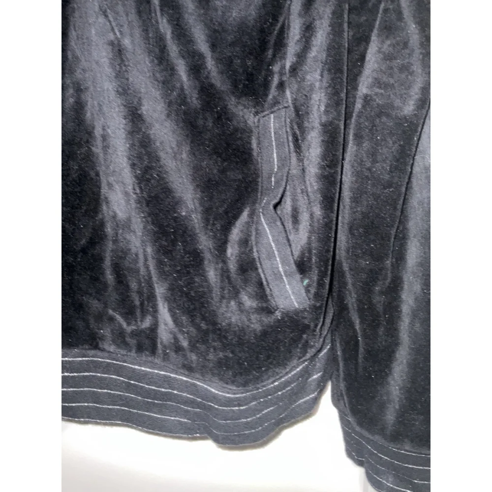 CIRCO Girls Zip Hoodie Jeweled Accents Black Velour Jacket Size 14/16